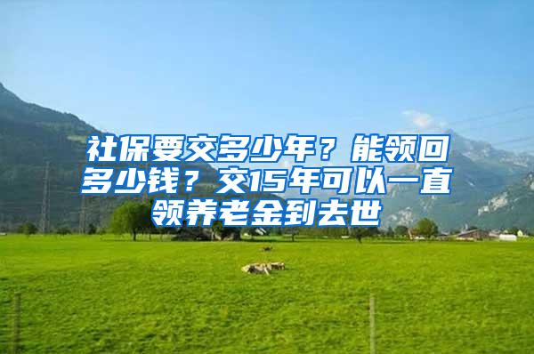 社保要交多少年？能领回多少钱？交15年可以一直领养老金到去世