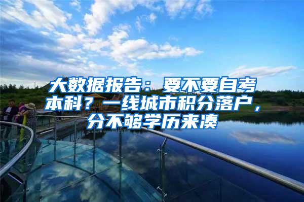 大数据报告：要不要自考本科？一线城市积分落户，分不够学历来凑