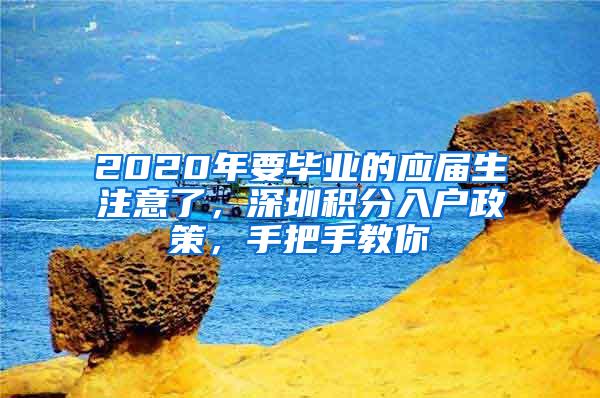 2020年要毕业的应届生注意了，深圳积分入户政策，手把手教你