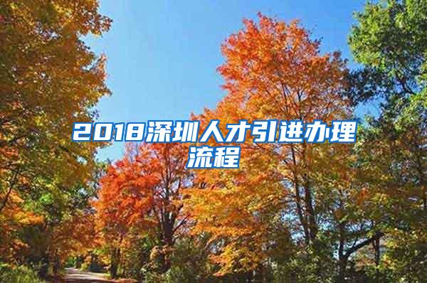 2018深圳人才引进办理流程