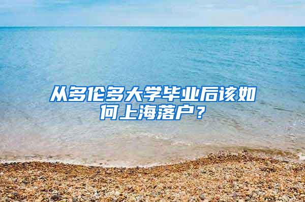 从多伦多大学毕业后该如何上海落户？