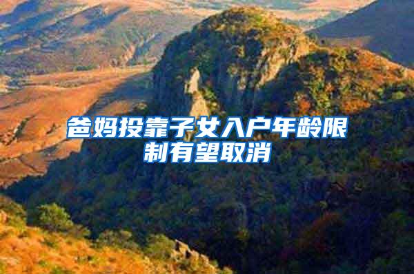 爸妈投靠子女入户年龄限制有望取消
