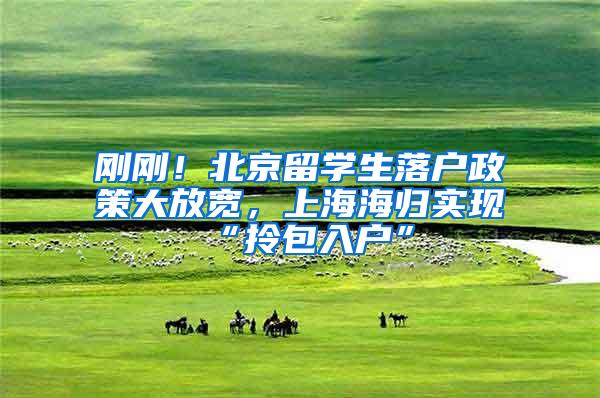 刚刚！北京留学生落户政策大放宽，上海海归实现“拎包入户”