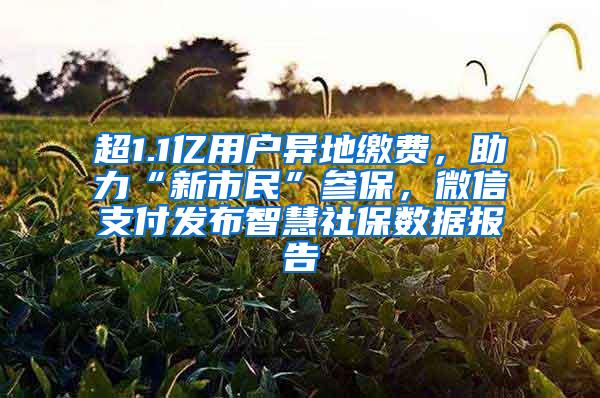 超1.1亿用户异地缴费，助力“新市民”参保，微信支付发布智慧社保数据报告