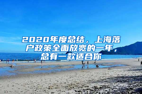 2020年度总结，上海落户政策全面放宽的一年，总有一款适合你