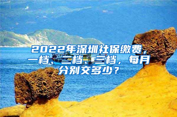 2022年深圳社保缴费，一档、二档、三档，每月分别交多少？
