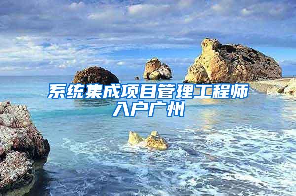 系统集成项目管理工程师入户广州