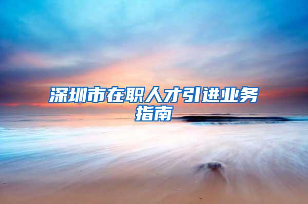 深圳市在职人才引进业务指南