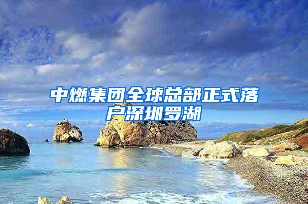 中燃集团全球总部正式落户深圳罗湖