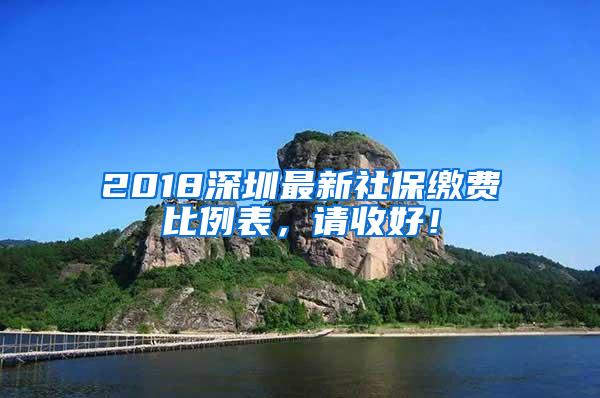 2018深圳最新社保缴费比例表，请收好！