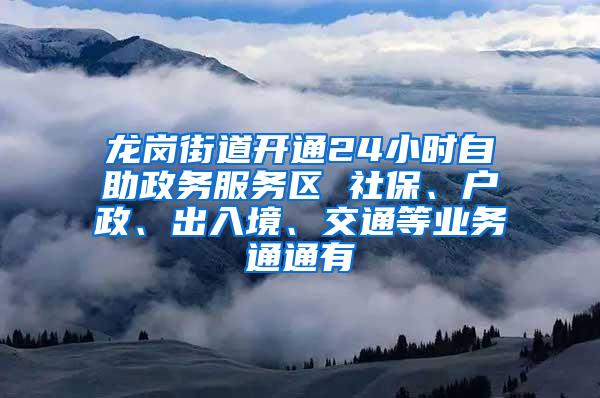 龙岗街道开通24小时自助政务服务区 社保、户政、出入境、交通等业务通通有