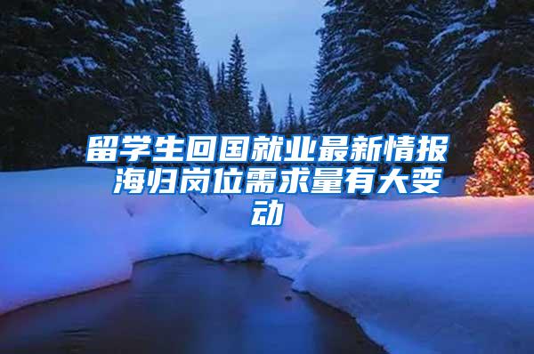 留学生回国就业最新情报 海归岗位需求量有大变动