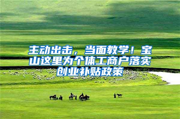 主动出击，当面教学！宝山这里为个体工商户落实创业补贴政策