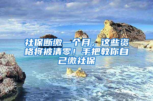 社保断缴一个月，这些资格将被清零！手把教你自己缴社保
