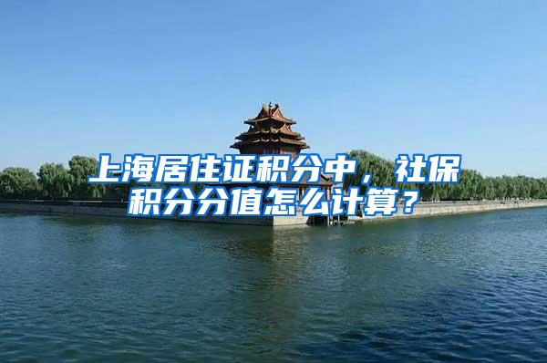 上海居住证积分中，社保积分分值怎么计算？