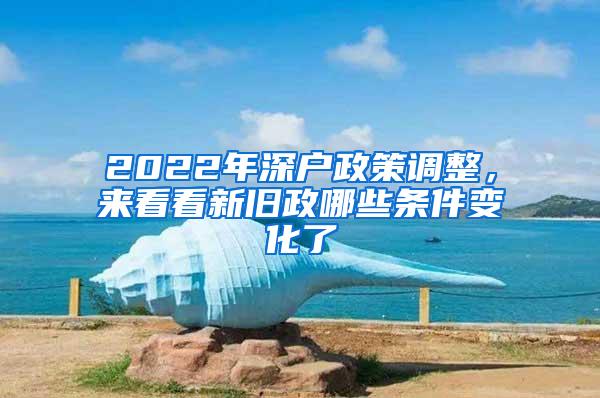 2022年深户政策调整，来看看新旧政哪些条件变化了