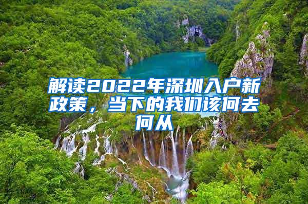 解读2022年深圳入户新政策，当下的我们该何去何从