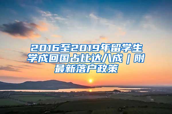 2016至2019年留学生学成回国占比达八成︱附最新落户政策