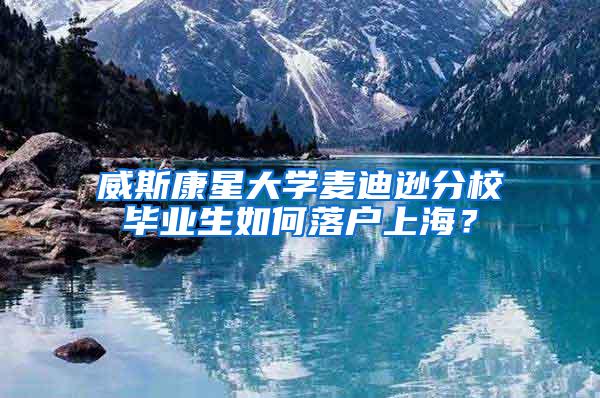 威斯康星大学麦迪逊分校毕业生如何落户上海？