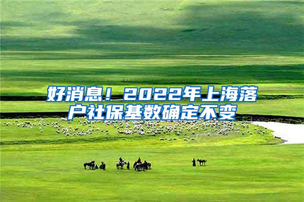 好消息！2022年上海落户社保基数确定不变
