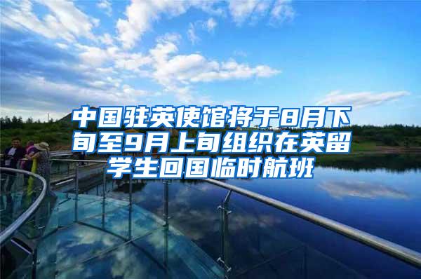 中国驻英使馆将于8月下旬至9月上旬组织在英留学生回国临时航班