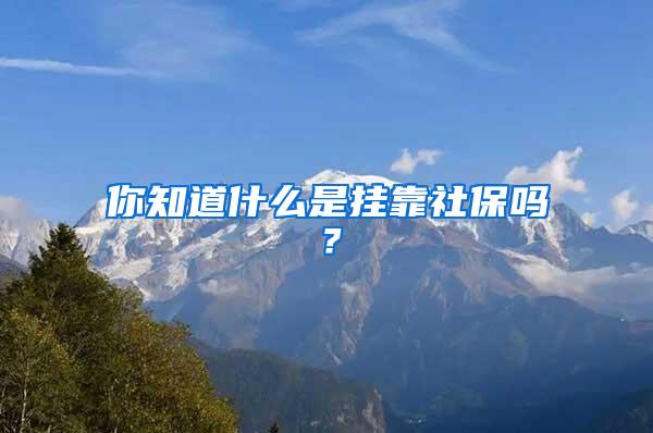 你知道什么是挂靠社保吗？