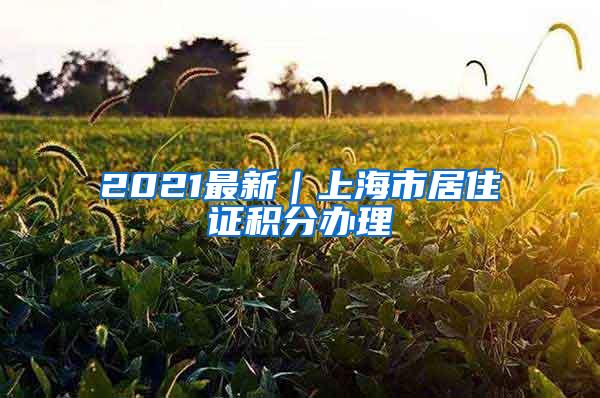 2021最新｜上海市居住证积分办理