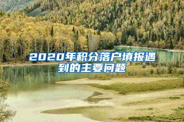 2020年积分落户填报遇到的主要问题