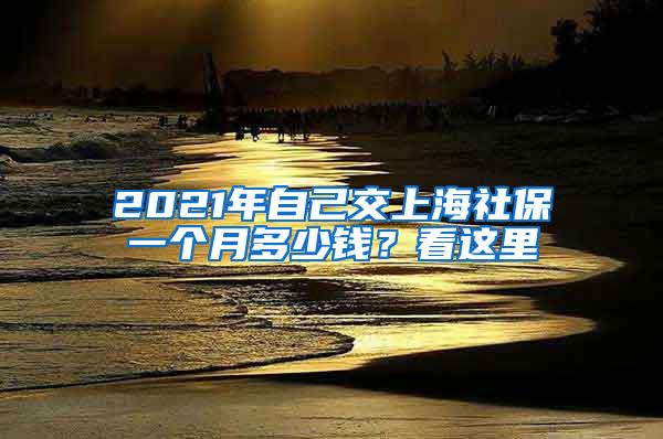 2021年自己交上海社保一个月多少钱？看这里