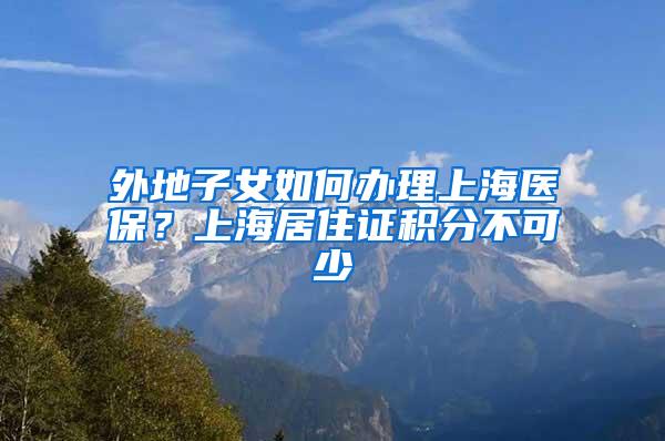 外地子女如何办理上海医保？上海居住证积分不可少