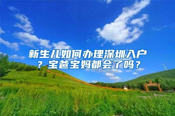 新生儿如何办理深圳入户？宝爸宝妈都会了吗？