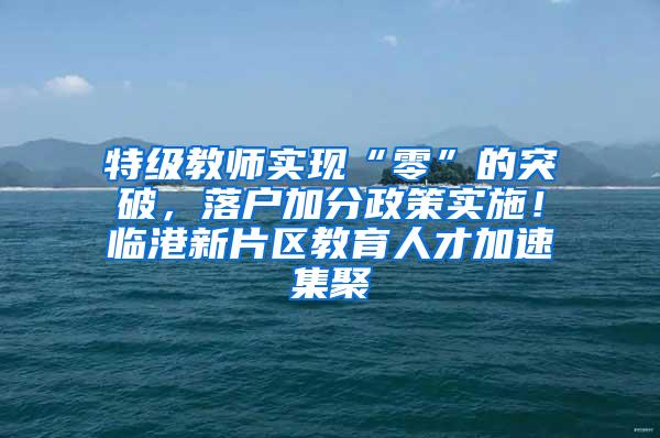特级教师实现“零”的突破，落户加分政策实施！临港新片区教育人才加速集聚