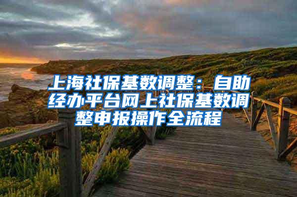 上海社保基数调整：自助经办平台网上社保基数调整申报操作全流程