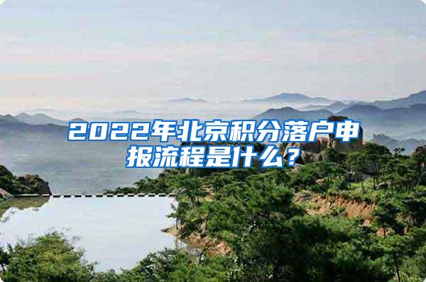 2022年北京积分落户申报流程是什么？