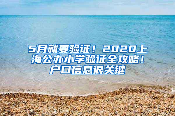 5月就要验证！2020上海公办小学验证全攻略！户口信息很关键