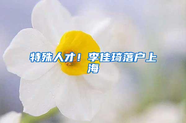 特殊人才！李佳琦落户上海