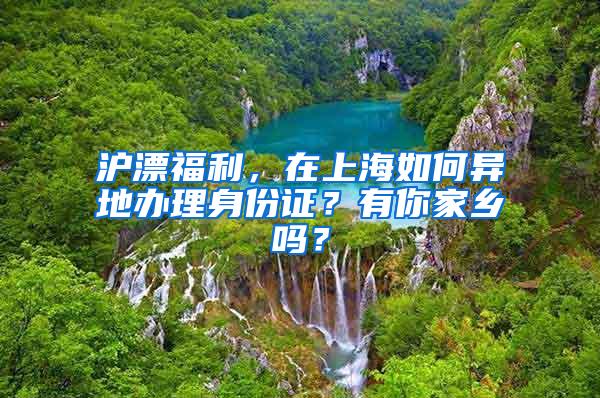 沪漂福利，在上海如何异地办理身份证？有你家乡吗？