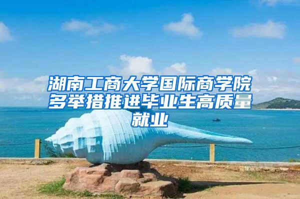 湖南工商大学国际商学院多举措推进毕业生高质量就业