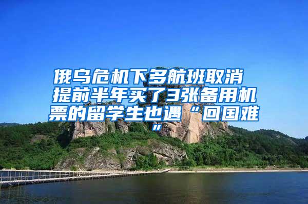俄乌危机下多航班取消 提前半年买了3张备用机票的留学生也遇“回国难”
