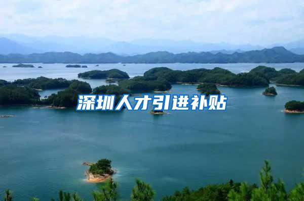 深圳人才引进补贴