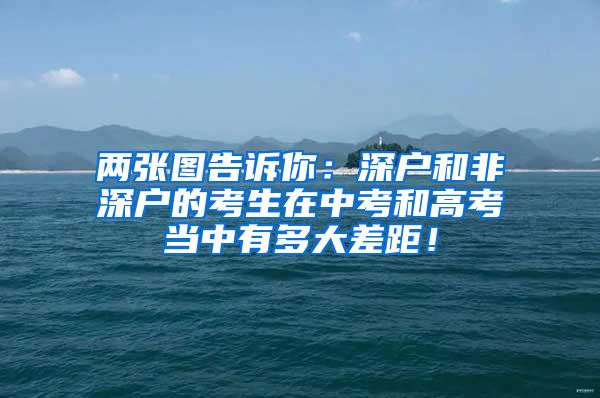 两张图告诉你：深户和非深户的考生在中考和高考当中有多大差距！