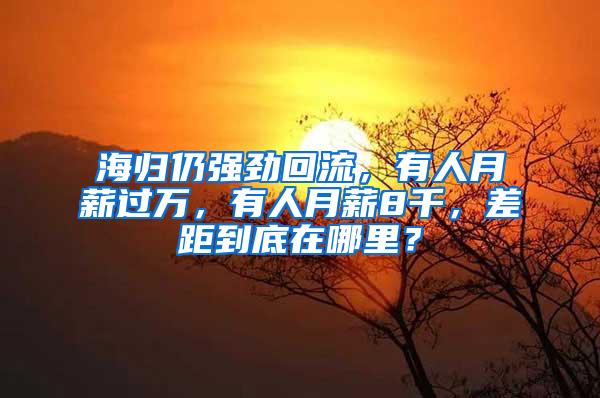 海归仍强劲回流，有人月薪过万，有人月薪8千，差距到底在哪里？