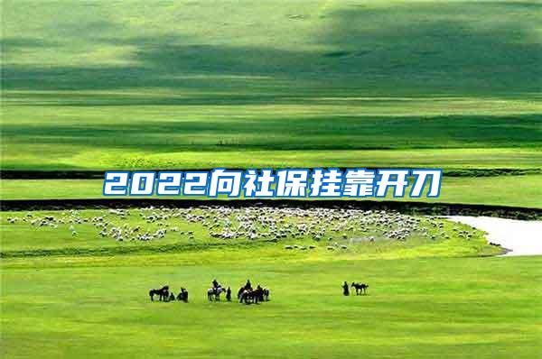 2022向社保挂靠开刀