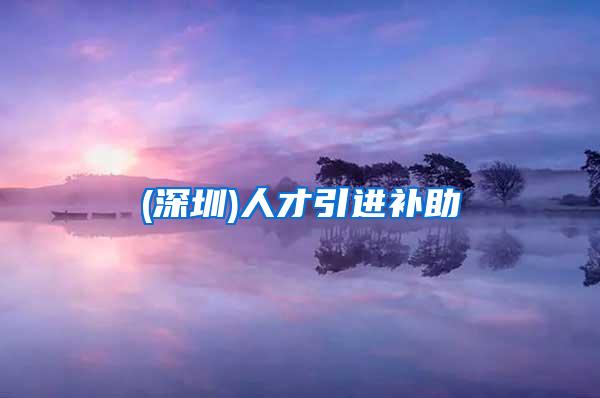 (深圳)人才引进补助