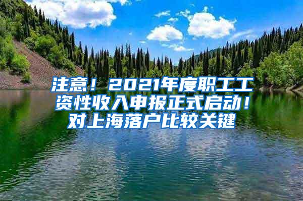 注意！2021年度职工工资性收入申报正式启动！对上海落户比较关键