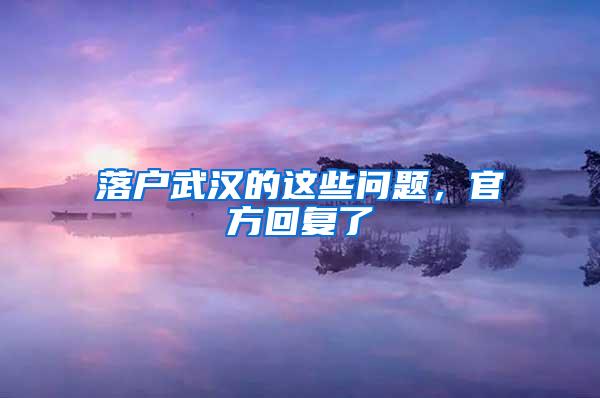 落户武汉的这些问题，官方回复了
