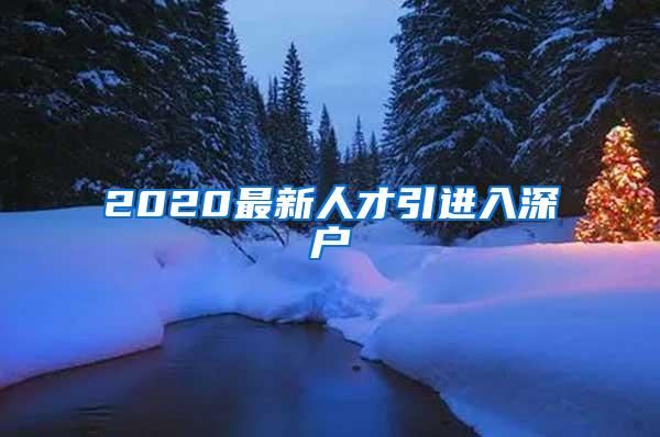 2020最新人才引进入深户