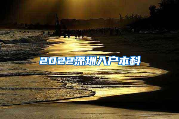 2022深圳入户本科