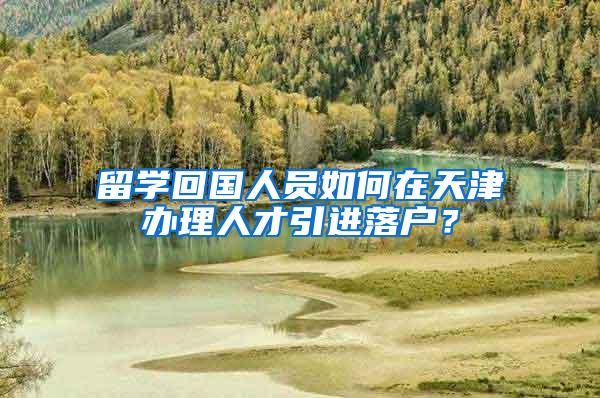 留学回国人员如何在天津办理人才引进落户？