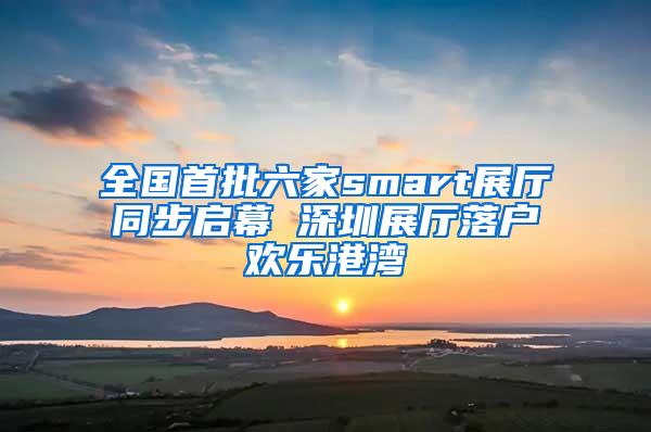 全国首批六家smart展厅同步启幕 深圳展厅落户欢乐港湾